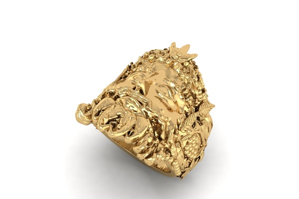 zeus greek god head ring r 187 pinshape rings 3d print model - Mito3D