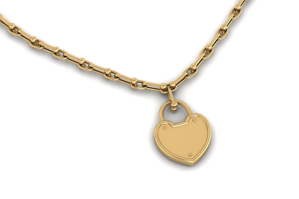 heart lock pendant p 060 pinshape heart-pendant 3d print model - Mito3D