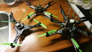 fpv racing quad hexa tricopter cadre pinshape drone racer copter 3d print model - Mito3D
