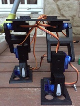 Roboter bipedo 6 servos 9g biped robot pinshape 3d design 3d print model - Mito3D