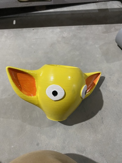 amarillo pikmin plantador forma alfiler 3d print model - Mito3D