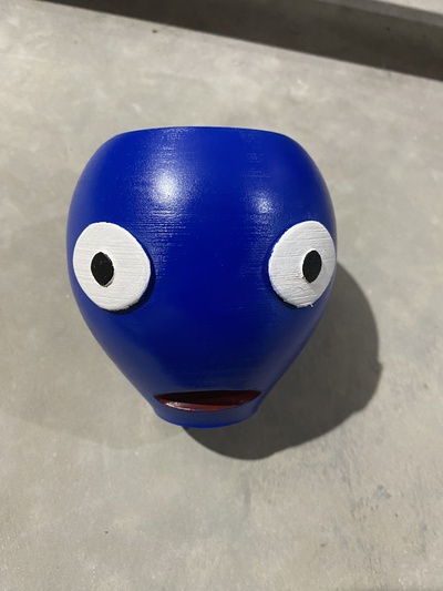 azul pikmin plantador forma alfiler 3d print model - Mito3D