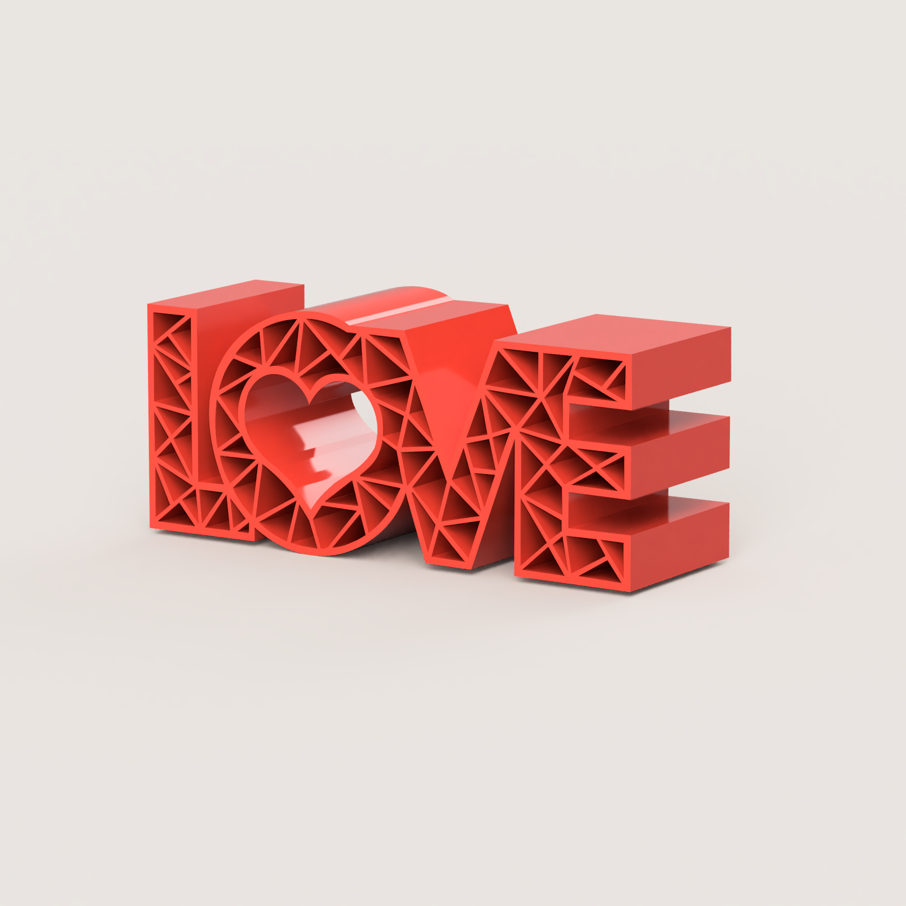 amor líneas forma alfiler 3D print model - Mito3D