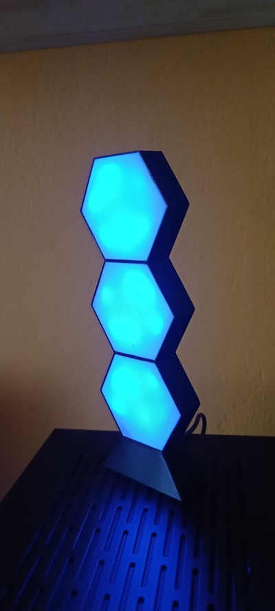 hexagonal ambiente conduziu luminária alfinete hexágono 3d print model - Mito3D