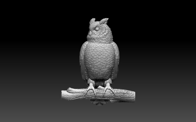 owl pinshape 3d print model - Mito3D