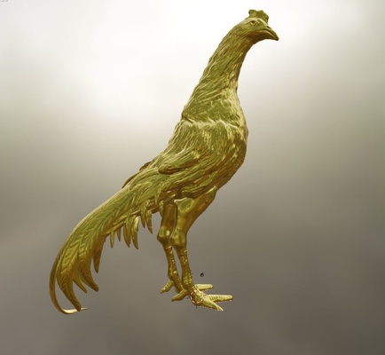 gallo gallo de combattimento forma spillo pollo 3d print model - Mito3D