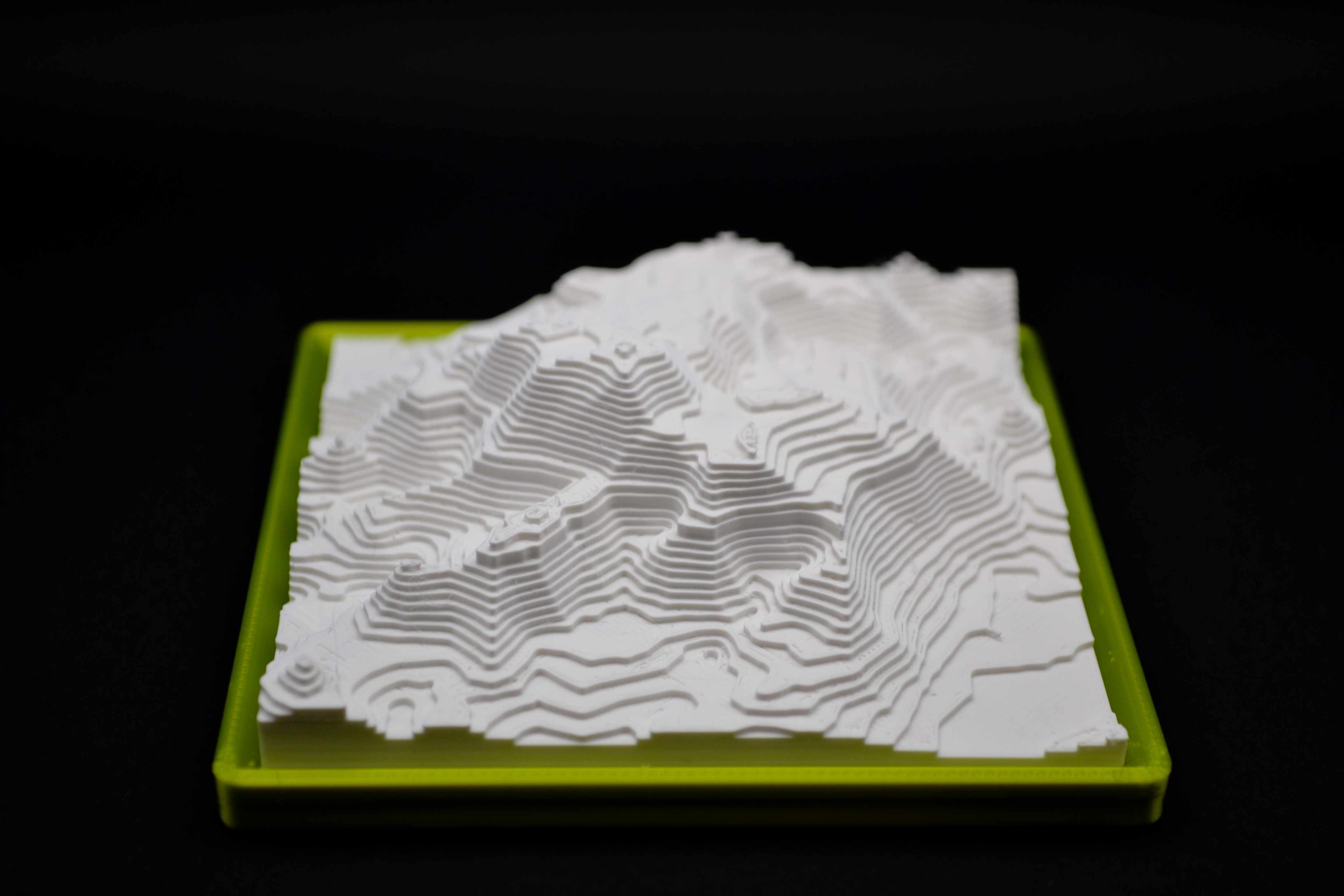 3d altura mapa of sierra estrella portugal forma alfiler 3D print model - Mito3D