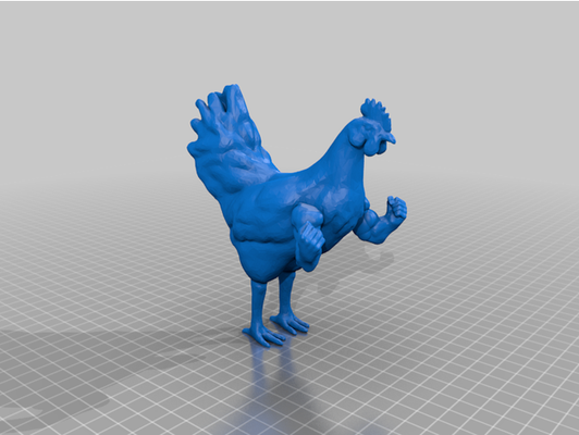 inteligente pollo forma spillo cartone animato 3d print model - Mito3D