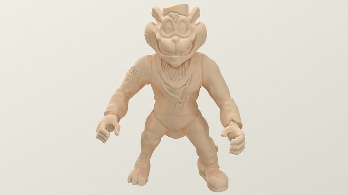 tmnt coçar arranhão alfinete gato 3d print model - Mito3D