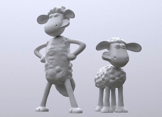 shaun ovelha alfinete arte 3d print model - Mito3D