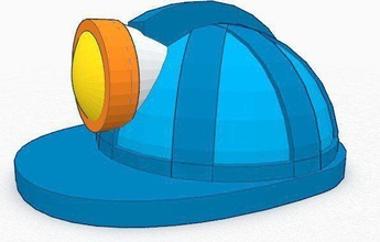 miners helmet pinshape 3d-design 3d print model - Mito3D