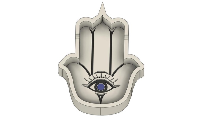 phatima s hand ashtray pinshape phatima's-hand 3d print model - Mito3D