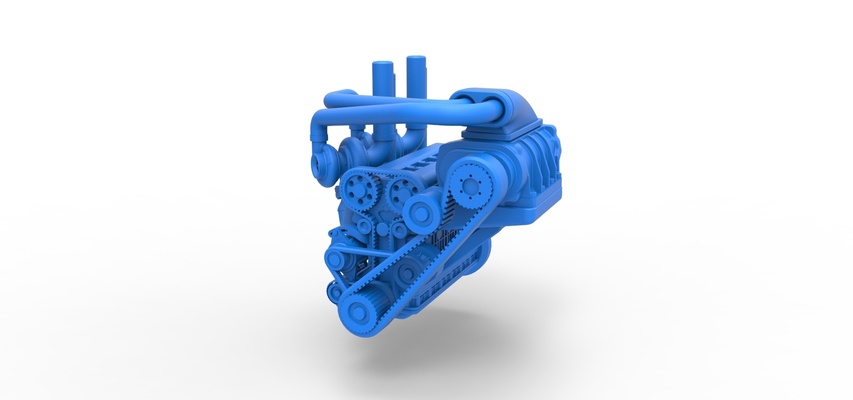 ikiz turbo aşırı yüklü straight six motor 1 25 iğne şekli düz 3d print model - Mito3D