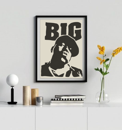 biggie smalls wall art - notorious big pinshape 3d print model - Mito3D