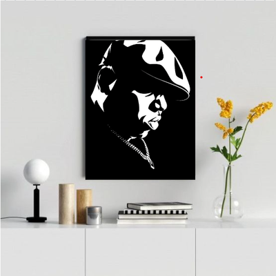 biggie smalls wall art - notorious big pinshape 3d print model - Mito3D