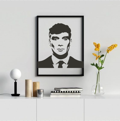 tommy shelby mur décor patraque oeillères ventilateur art forme d'épingle 3d print model - Mito3D