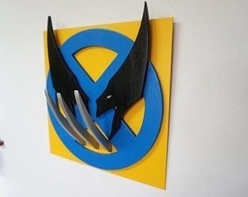 x-men wolverine wall art pinshape wolverine-marvel 3d print model - Mito3D