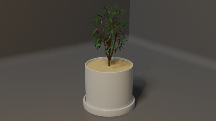 mis pot plante 3d modèle forme d'épingle 3d print model - Mito3D