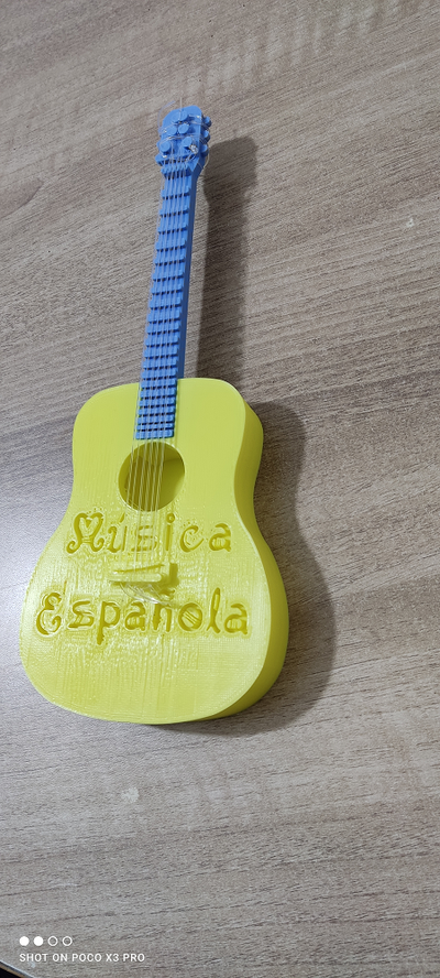 spagnolo chitarra forma spillo 3d print model - Mito3D