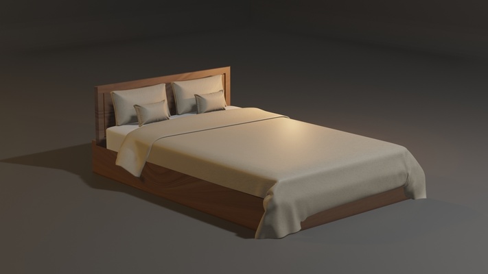 double nordic bed pinshape 3d print model - Mito3D