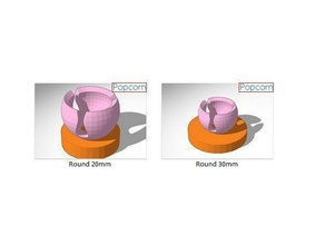 popcorn connettori pinshape disegno 3d 3d print model - Mito3D
