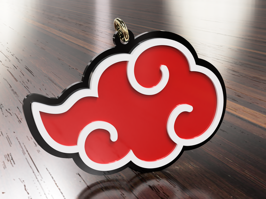 naruto akatsuki cloud earrings pendant pinshape 3d print model - Mito3D