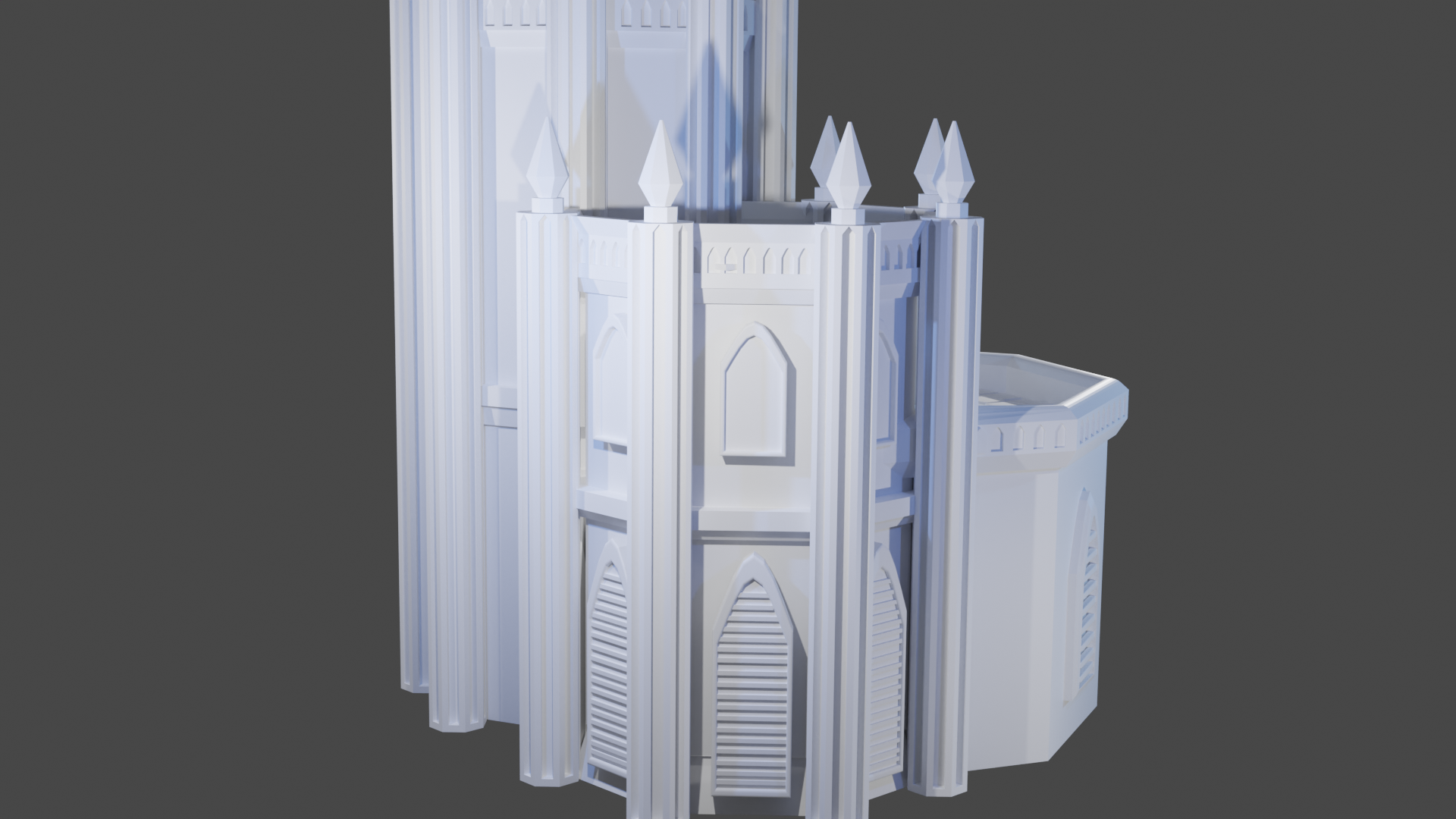 catedral gotica warhamer forma alfiler miniaturas 3D print model - Mito3D