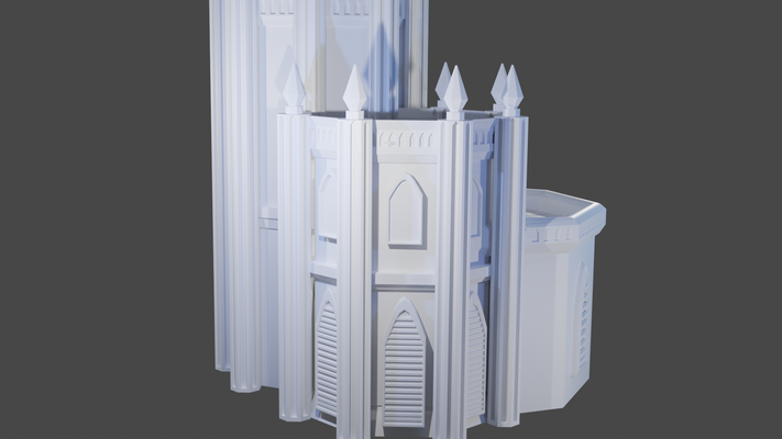 catedral gotica warhamer pinshape miniatures 3d print model - Mito3D