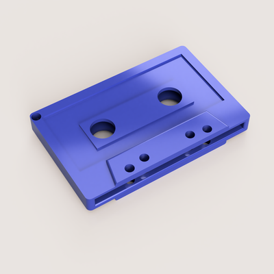 l'audio cassette carte titulaire soutien forme d'épingle 3d print model - Mito3D