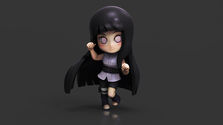 hinata hyuga naruto 3d yazdır model iğne şekli şekil 3d print model - Mito3D