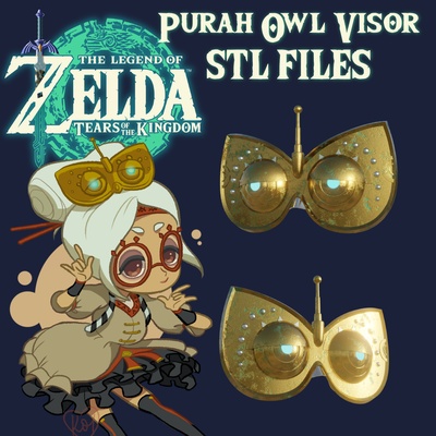 purah coruja viseira alfinete zelda 3d print model - Mito3D