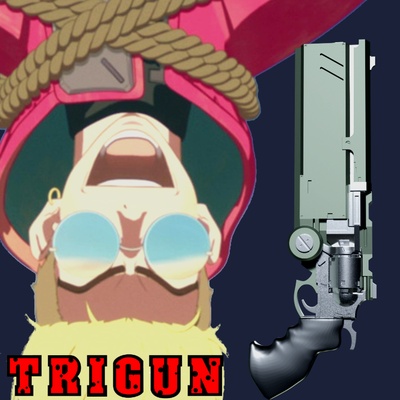 trigun fuggi vash revolver forma spillo 3d print model - Mito3D