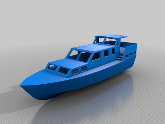 rc navire forme d'épingle ship 3d print model - Mito3D