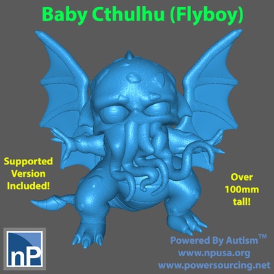 baby cthulhu version 2 pinshape 3d print model - Mito3D