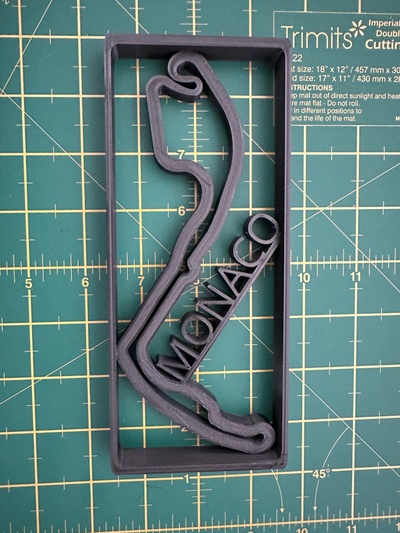 monaco f1 traccia decorazione forma spillo formula 1 3d print model - Mito3D