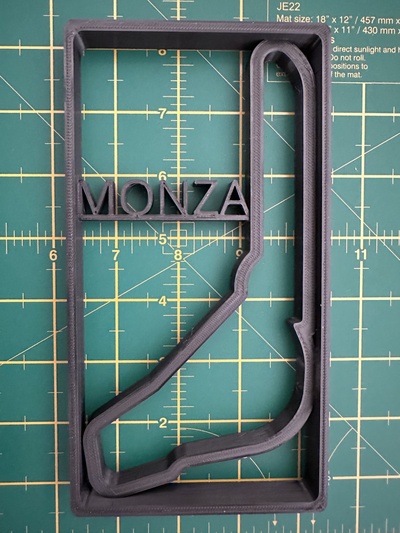 monza f1 traccia circuito forma spillo formula 1 3d print model - Mito3D