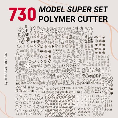 méga super polymère argile coupeur ensemble forme d'épingle 3d print model - Mito3D