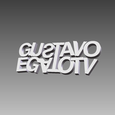 gustavoegatotv logo forme d'épingle 3d print model - Mito3D