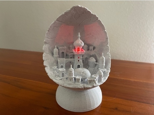 led sockel of moon city pinshape arts 3d print model - Mito3D