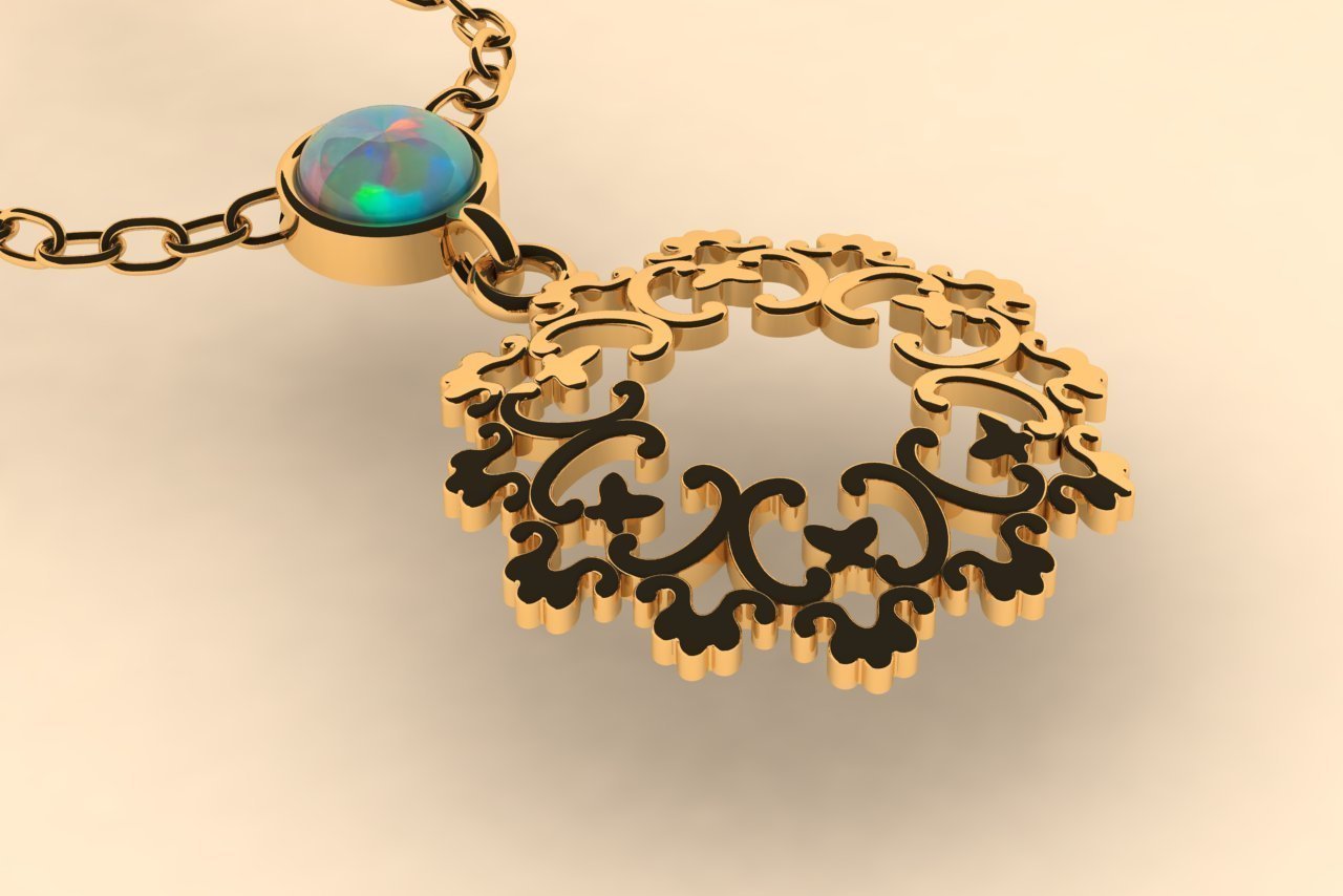 floral pendant 001 pinshape 3D print model - Mito3D