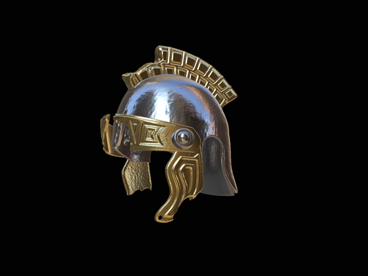 3 broken helmet rome antiquity pinshape helm 3d print model - Mito3D