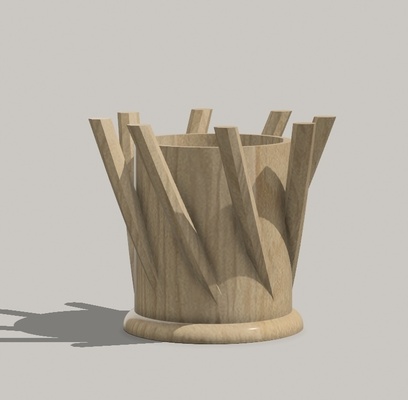 fleur vase forme d'épingle 3d print model - Mito3D