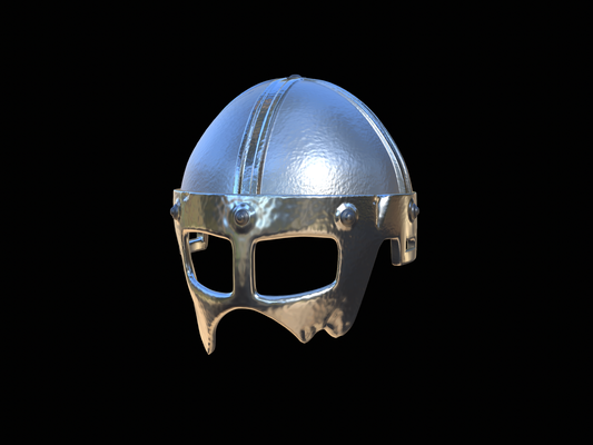 2 broken viking middle ages pinshape helm greece antiquity helmet gladiator game armour cosplay medieval videogame rome decoration gadget armament centurion history sword weapon 3d print model - Mito3D