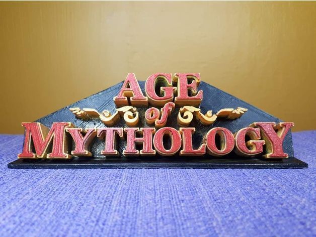 age of mythology logo pinshape video-game 3D print model - Mito3D