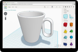 tazza caffè pinshape disegno 3d 3d print model - Mito3D