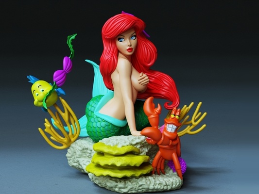 mermaid stl model 3d printing pinshape 3d print model - Mito3D