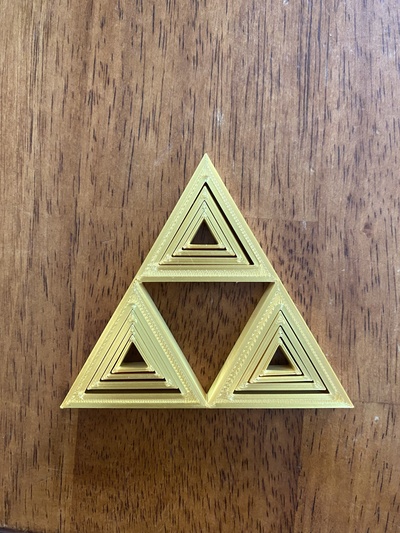 triforce agitarsi giocattolo forma spillo zelda 3d print model - Mito3D