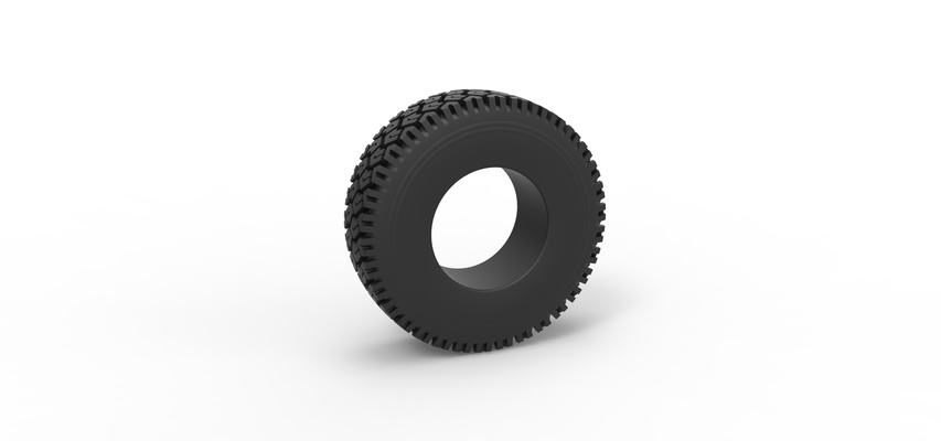 diecast offroad tire 69 scale 1 25 pinshape 3d print model - Mito3D