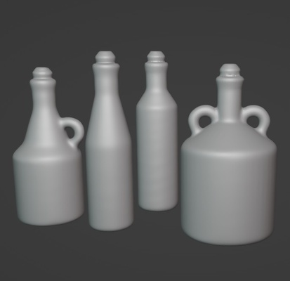 bottles pinshape 3d print model - Mito3D