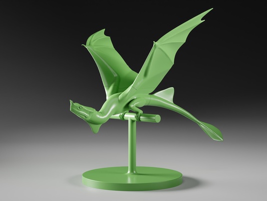 small dragon figurine pinshape wyvern 3d print model - Mito3D